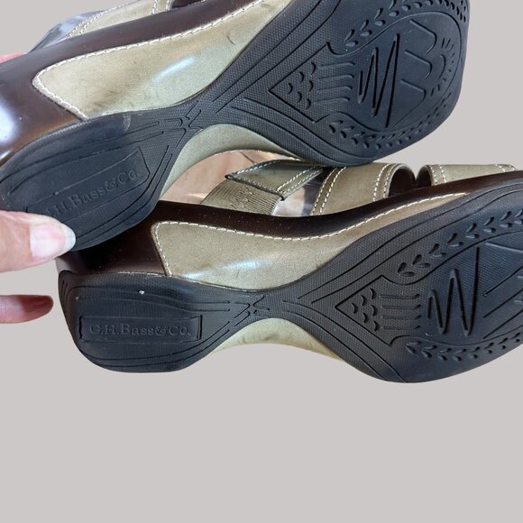 G H Bass Women's Slip-On Distressed Uppers Sandals With Wave Straps & Cushioned - Picture 10 of 16